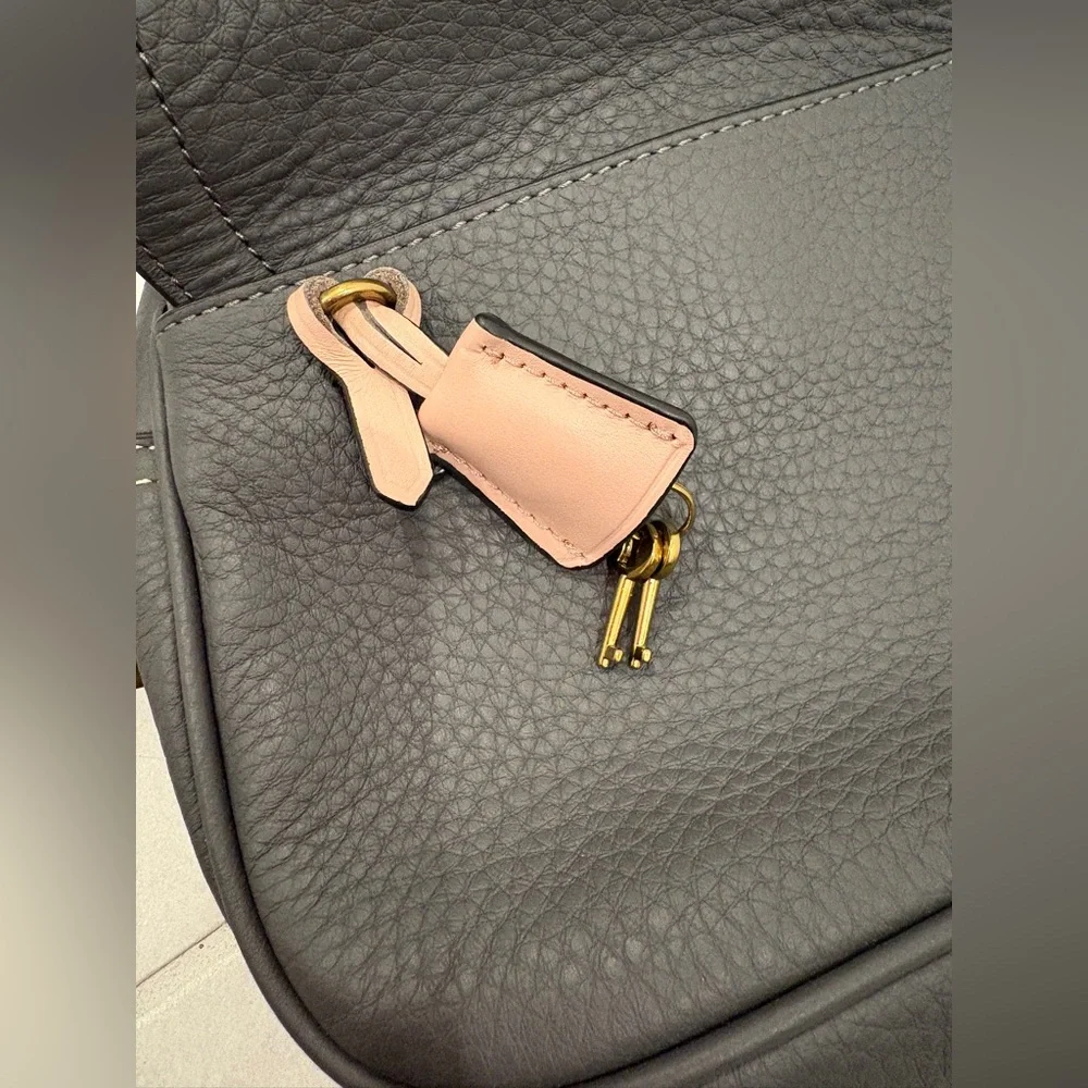 J. Crew Signet Flap Leather Crossbody Bag
